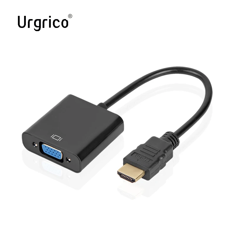 Urgrico hdmi-vga адаптер мужской для Famale HDMI VGA конвертер адаптер 1080P цифро-аналоговый видео аудио для ПК ноутбука планшета