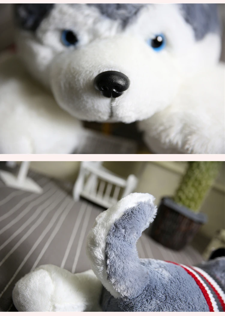 Miaoowa, 35 см, милая плюшевая игрушка хаски, игрушечная собака с одеждой, мягкая игрушка в виде животного, кукла для малышей, подарок на день рождения