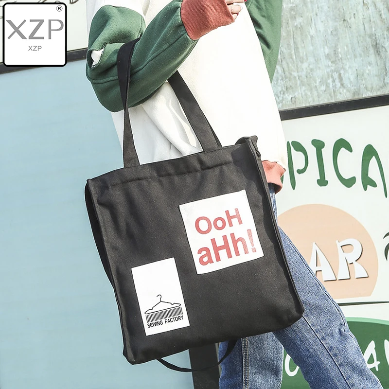 XZP Новинка Минималистичная Холщовая Сумка Многоразовые хозяйственные сумки продуктовые сумки хлопковые хозяйственные сумки для ежедневного использования женские повседневные сумки