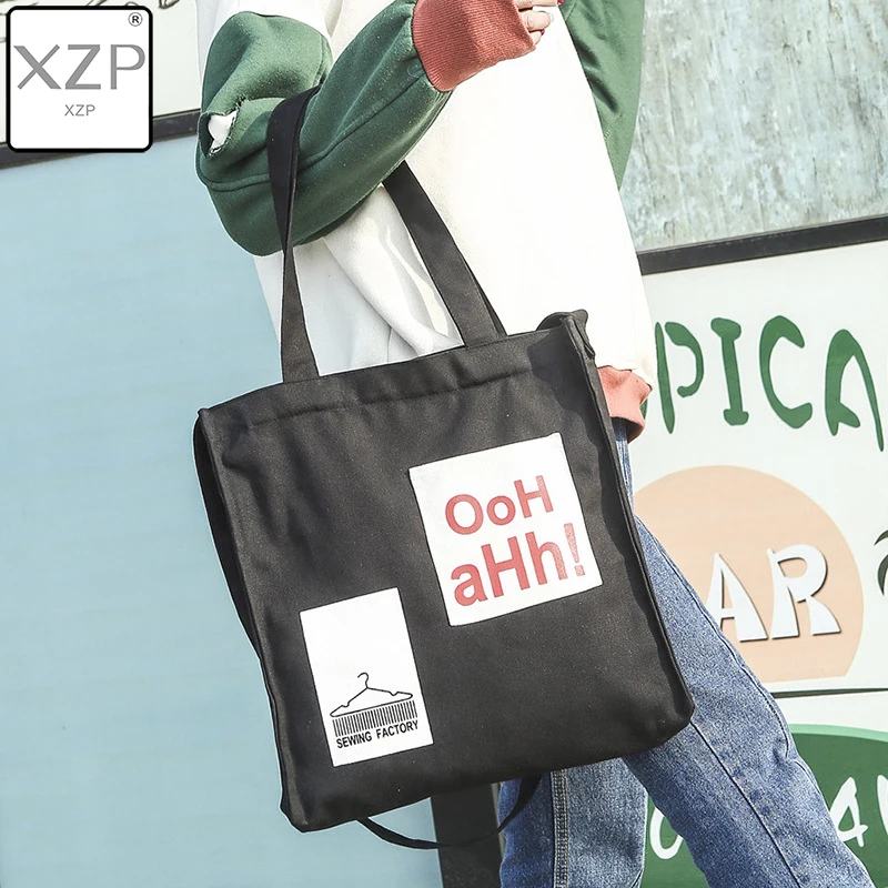 XZP 2019 Новый минималистичный холщовый мешок многоразовые сумки для покупок