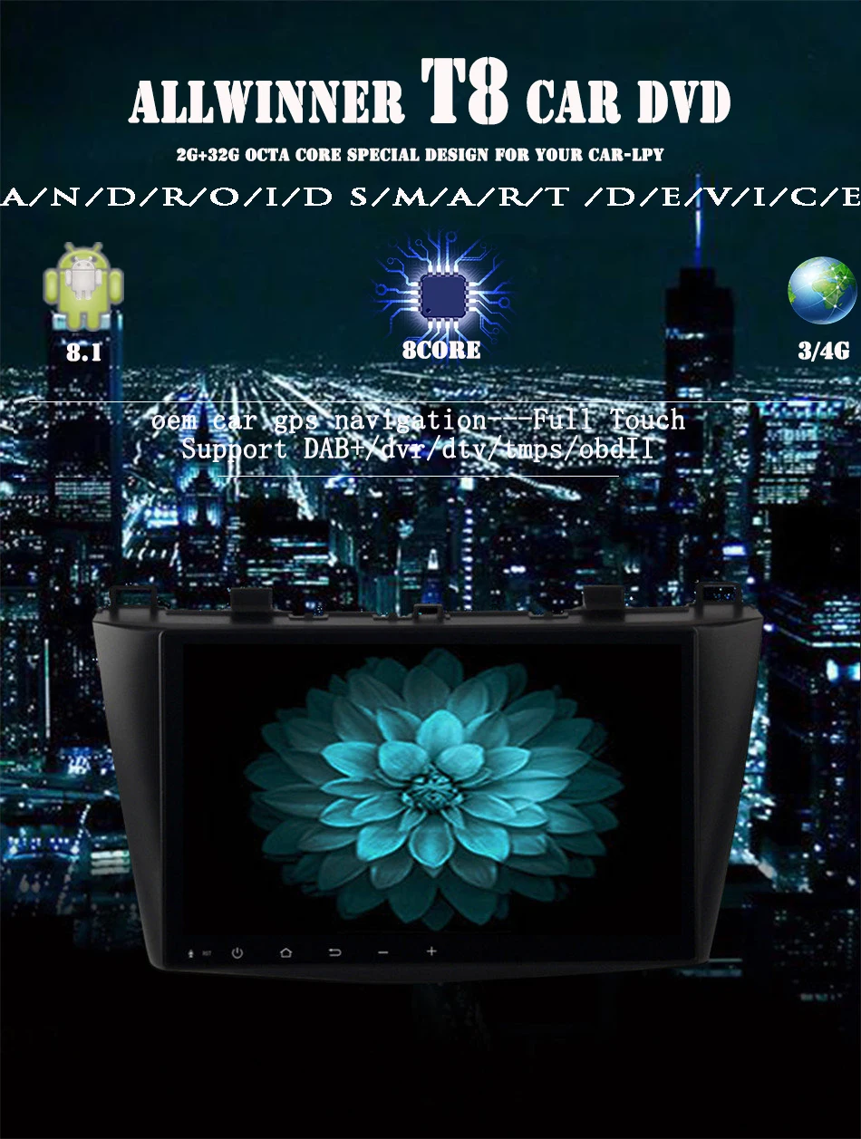 Cheap 1024*600 Android 8.1 car dvd gps For Mazda 3 Axela 2009 2010 2011-12 Autoradio Multimedia Audio Stereo Navigation System player 2