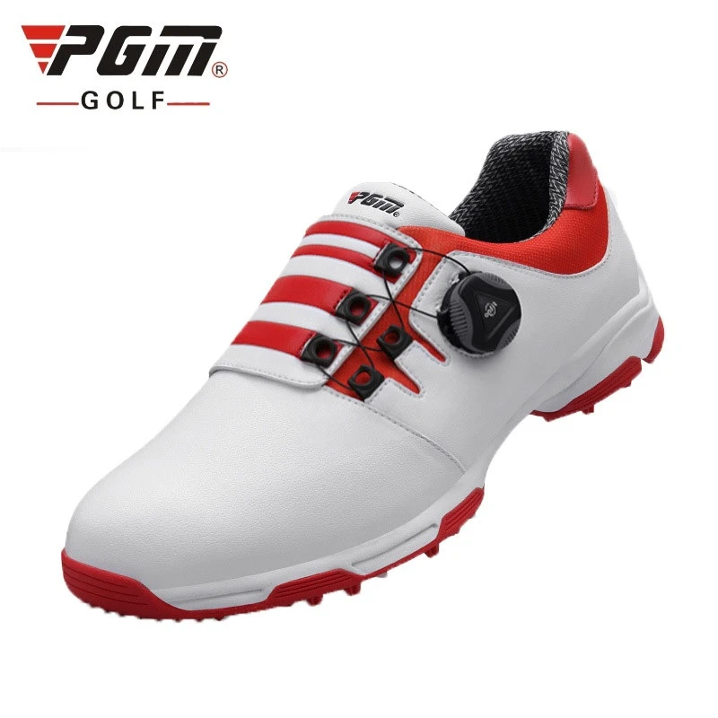 

Pgm Men Leathher Golf Shoes Men Knobs Buckle Waterproof Shoes Professional Soft Comfortable Athletic Sneakers Hot Quality D0472
