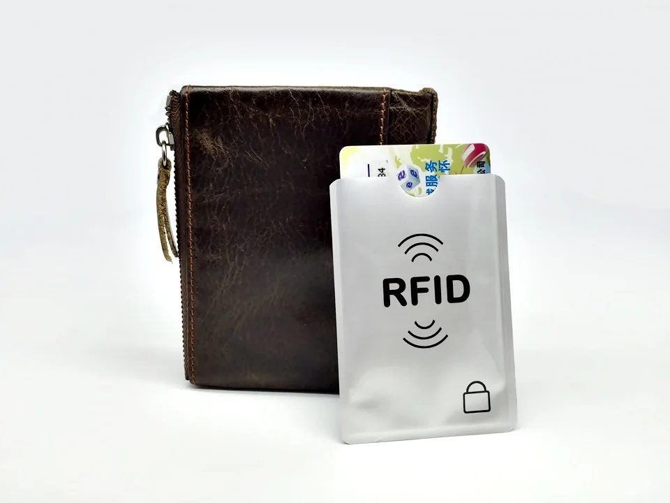 5 шт. алюминиевый Анти Rfid считыватель блокирующий держатель для банковской кредитной карты Защита Rfid считыватель карт металлический кредитный держатель для карт D100