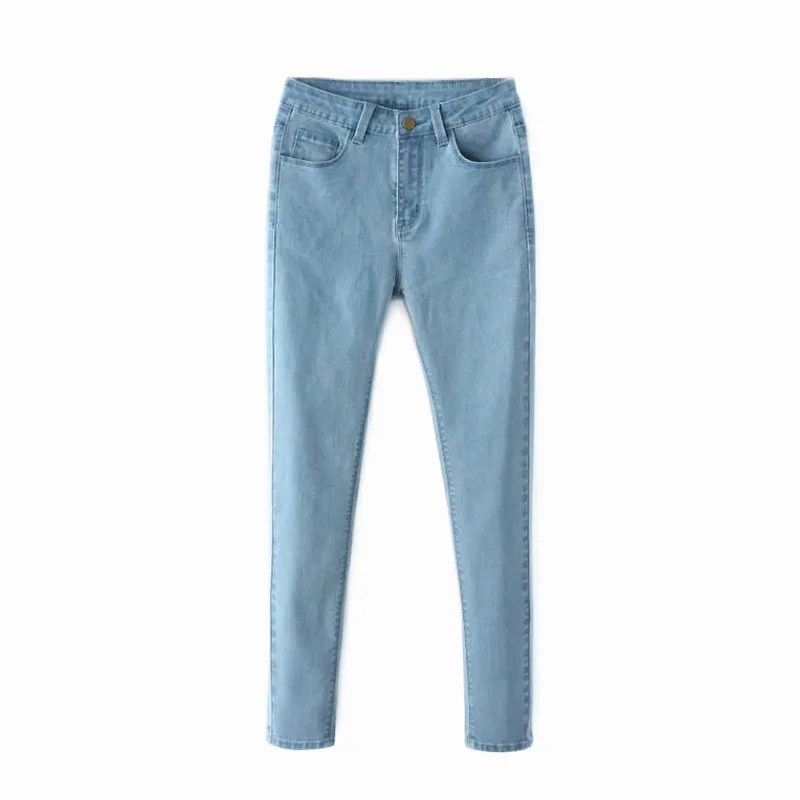 Autumn Fashion High Waist jeans Elastic plus size Slim
