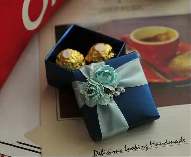 10pieces Free Shipping Navy Blue Wedding Favor Box 4 Sizes 10pieces Free Shipping Navy Blue Wedding Favor Box 4 Sizes Gift Bo Candy
