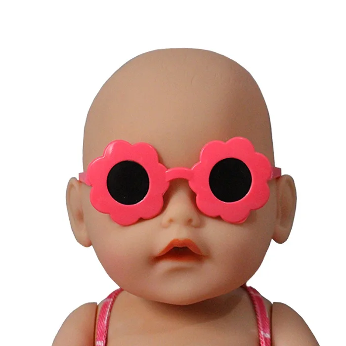Мини-игрушки очки для 40-45 см baby born куклы и куклы девушки пластиковые солнцезащитные очки белый розовый синий фиолетовый - Цвет: NO 8