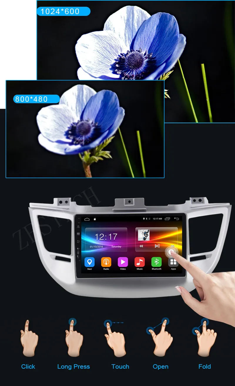 Discount 4G LTE WIFI 1Din Android Radio Car GPS for Hyundai Tucson 3 / Hyundai ix 35 2015-2018 multimedia Car Head Unit Car DVD GPS Navi 5