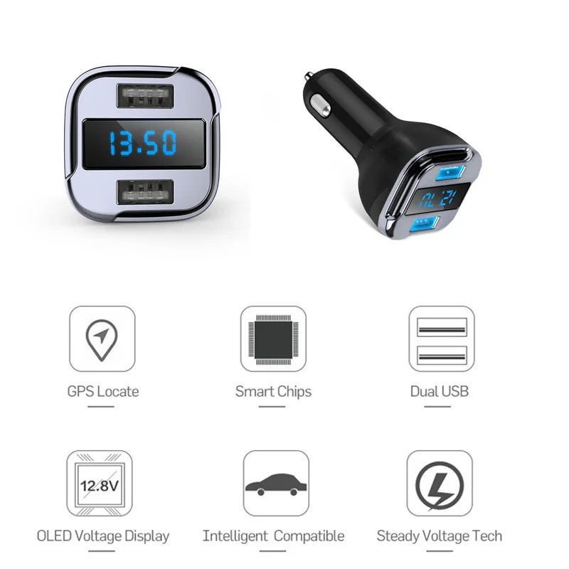 Drikke sig fuld utilsigtet Australien Locate E5 Car Search Location Car Charger Car Tracker Locator Dual USB Car  Charger Mini Mobile App Tracking _ - AliExpress Mobile