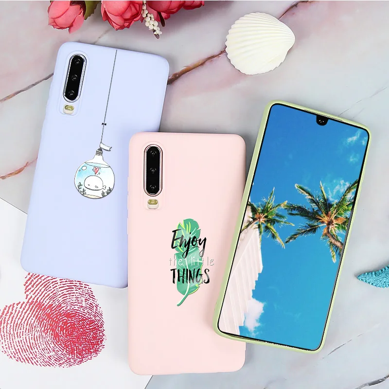 Милый чехол huawei P Smart 2019 силиконовый для задней панели PSmart Plus P20 P30 Pro телефона P9 P10