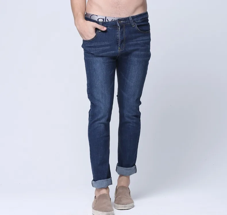 Бренд Vomint, лидер продаж, классические мужские повседневные узкие джинсы, Мужские вымытые Стрейчевые джинсы, качественная посадка, свободная талия, джинсы для джинсов 1836