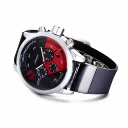 Творческий для мужчин смотреть мода уникальный Спортивные кварцевые наручные часы повседневное часы из силиконовой резины Бесплатная