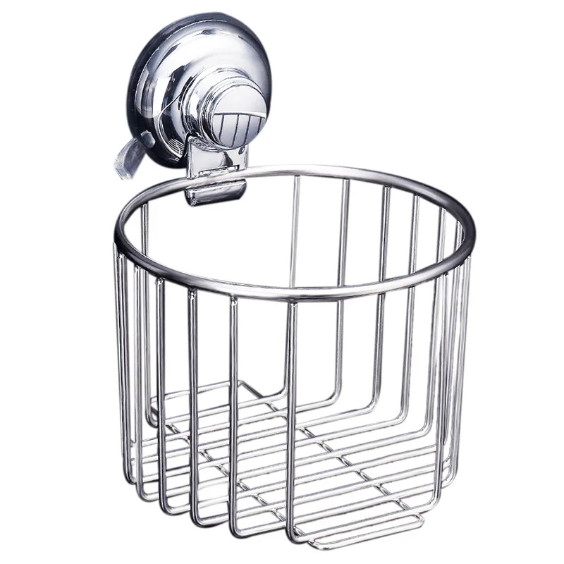 

Toilet Roll Paper Tissue Holder Wall Mounted Paper Storage Basket Rack Suction