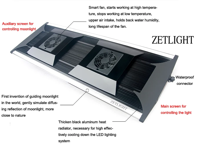 ZET светильник светодиодный светильник для аквариума ZT6800 ZT-6800 оптический спектр морской воды коралловый светодиодный светильник/морской аквариум светодиодный светильник