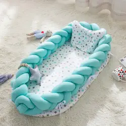 Портативная бионическая детская кроватка из хлопка для малышей, складная спальная кровать для детей 0-2 лет