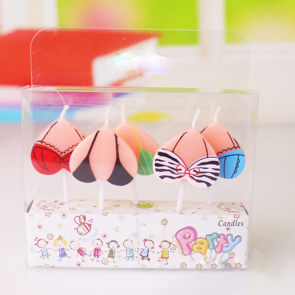 Lucu Kartun Bikini Pesta Ulang Tahun Kue Lilin Dekoratif Untuk
