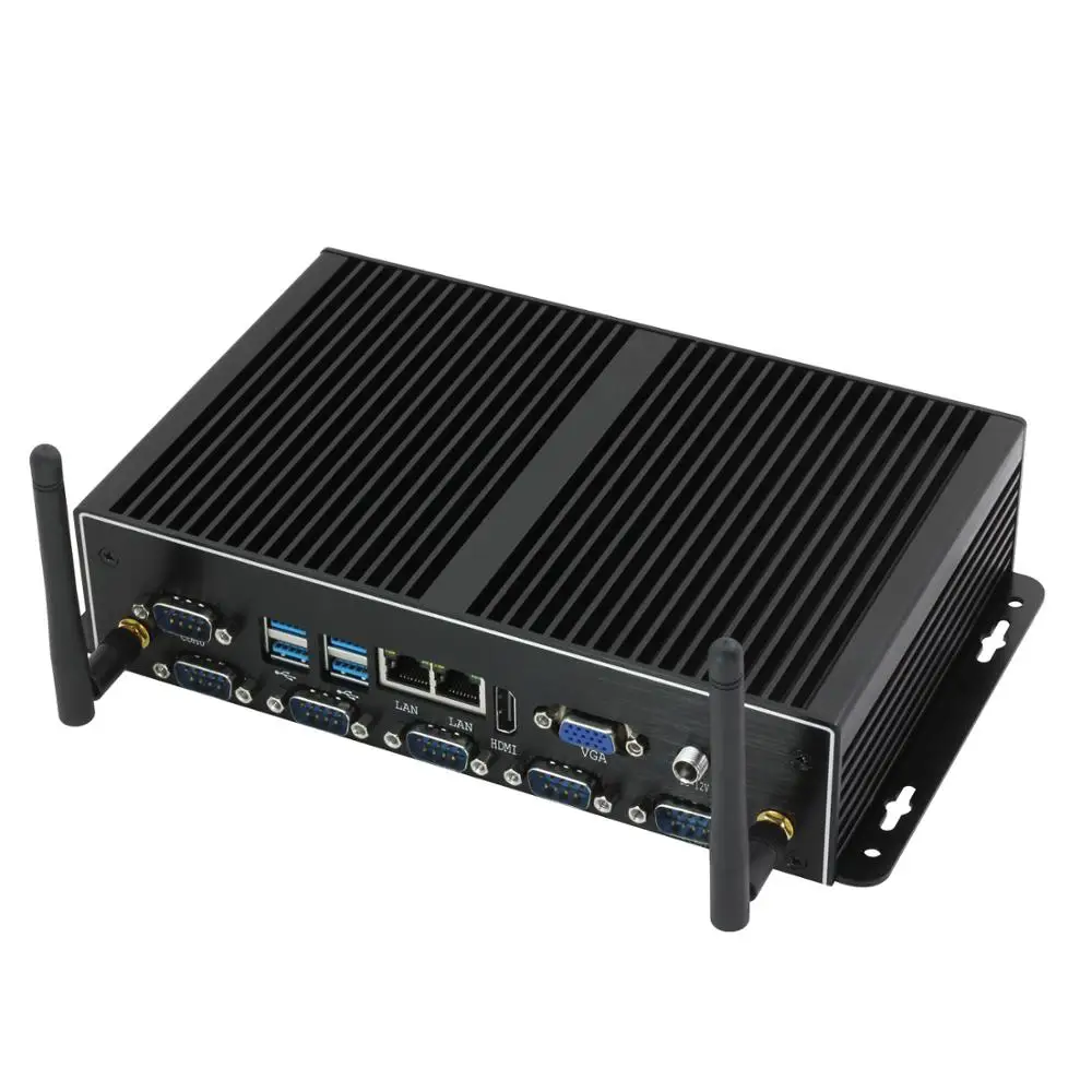 XCY промышленный Мини ПК Intel Core i7 5500U двойной гигабитный Ethernet Wi Fi RS232 RS485 HDMI VGA 8xusb 3G/4