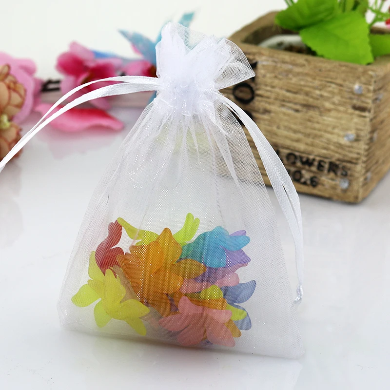 Doitsa 100pcs Drawstring Bags Party Favors Mulicolor Organza Bags 2.7 x 3.5 Inch Wedding Party Favor Bags Drawstring Gift Bag Jewelry Candy Business Samples Display Craft Show Baby Shower Favors 