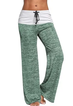 

Fashion Stitch Gym Quick Dry Sports Trousers Outdoor Casual Wide Leg Pants Plus Size Female Sweatpants Sportwear Hot Sale Women