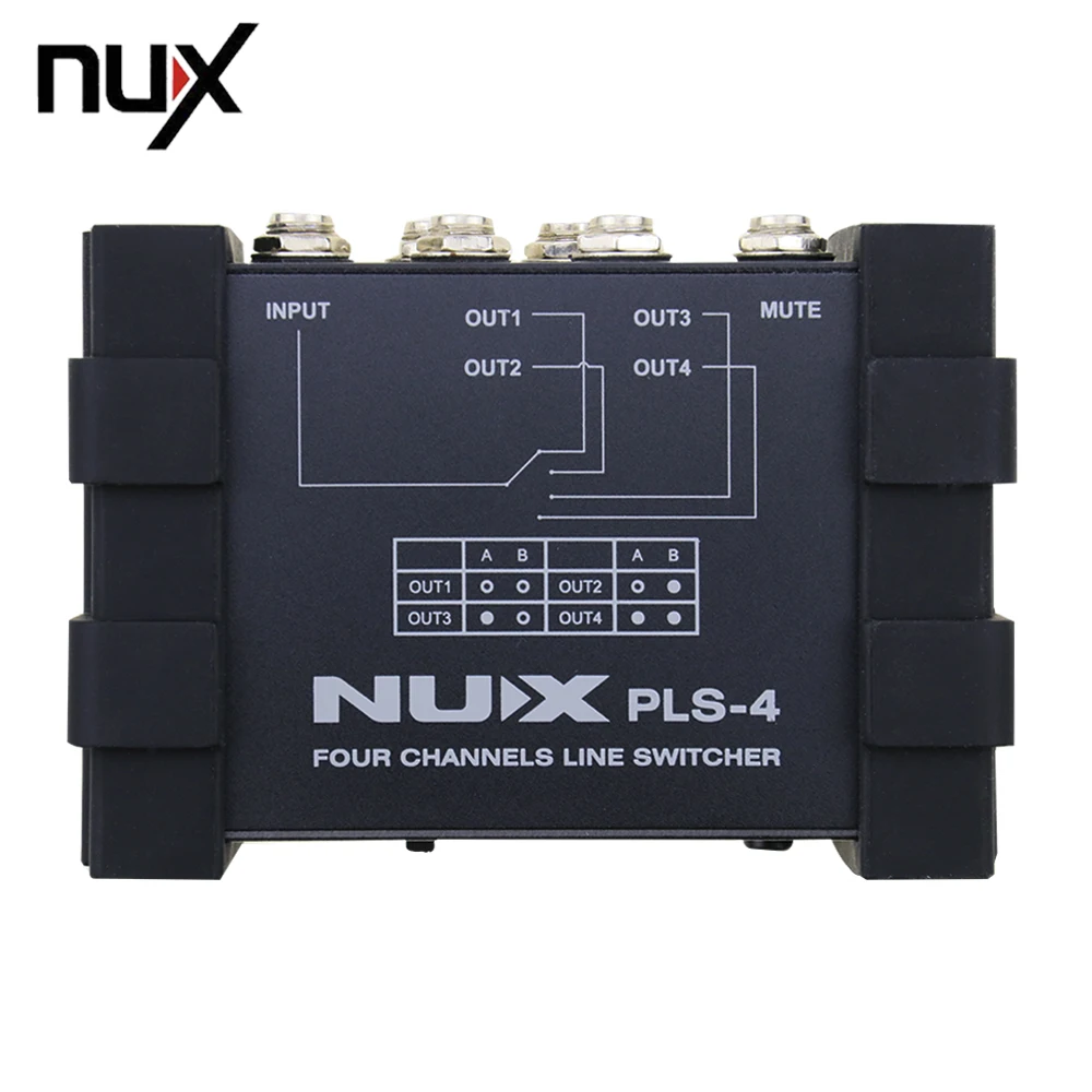 

NUX Pro-Audio PLS-4 Guiatr Four-Channel Line Switcher Switch 6 Devices With More Than 128 Presets