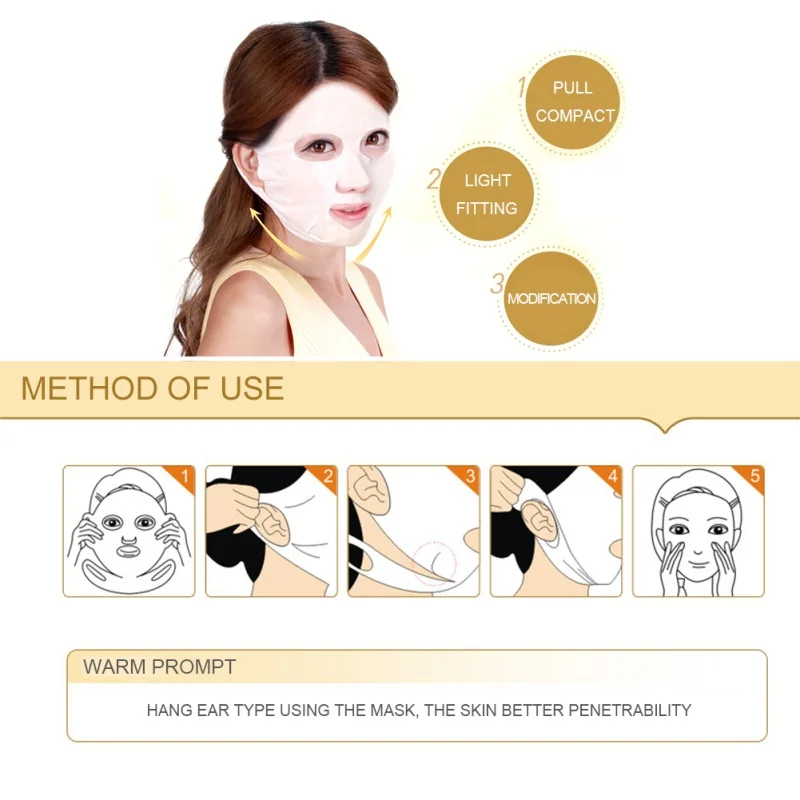 Murah 1 Pcs Firming Lift Kulit Wajah Masker Dagu V Berbentuk Kolagen Masker Whitening Anti Kerut Anti Penuaan Mengurangi Baik garis