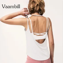 Свободная Спортивная футболка с открытой спиной, майка для йоги, Спортивная футболка, майка для спортзала, топы для тренировок, женская футболка без рукавов для фитнеса, женская спортивная одежда