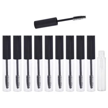 

100pcs 10ml Empty Black Eyelash Tube Mascara Cream Vial/Container Fashionable Refillable Bottles Makeup Tool Accessories