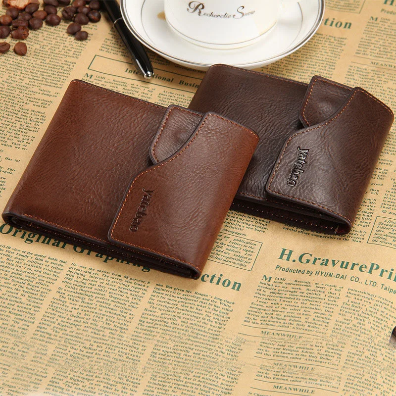 

High Quality Soft Leather Wallet Short Design Men Wallets Portable Removable Card Holder Money Purse Male Clutch Bag Free Ship
