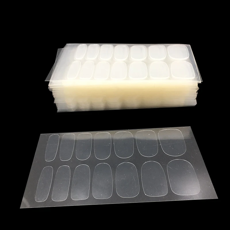50 Sheets 14pcs UV Gel Base Sticker Nail Peel Off Sticker Adhesive Nail Tabs For DIY UV Gel Art Decorations Manicure Tools