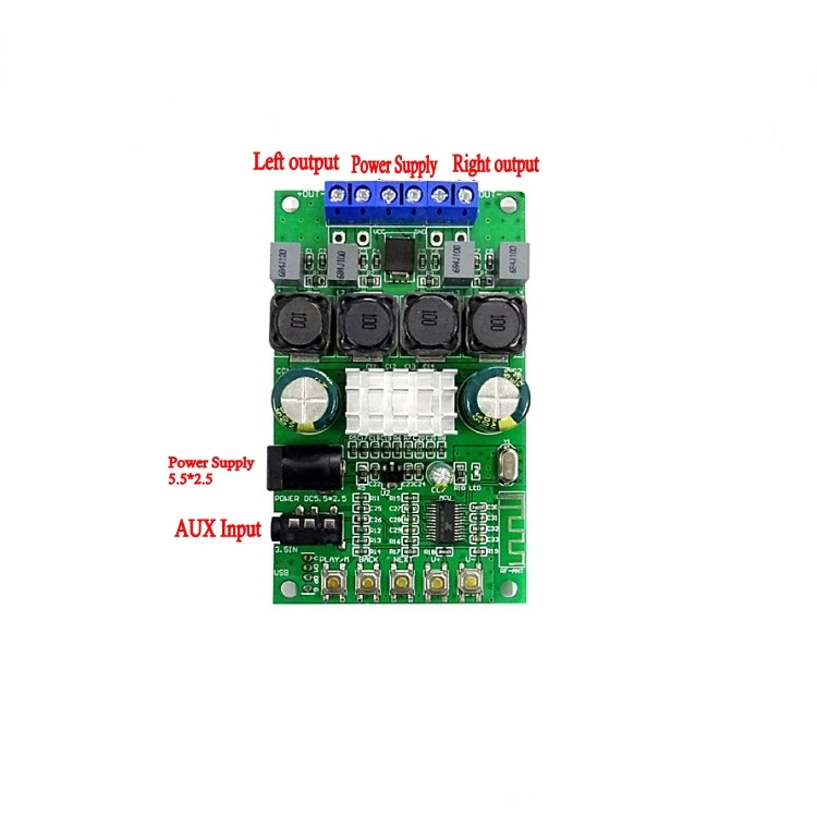 TPA3116D2 50 Вт+ 50 Вт Bluetooth 5,0 TPA3116 стерео цифровой аудио усилитель мощности доска двухканальный