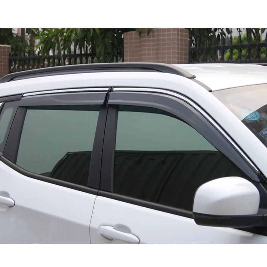 YAQUICKA 4Pcs Car Styling Window Exterior Roof Cover Guard Sun Visors
