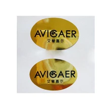 Индивидуальные блестящие золотые напечатанная Наклейка Стикер