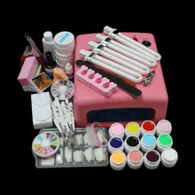 Горячая Pro 36 Вт УФ гель розовая лампа и 12 цветов УФ гель для ногтей Наборы инструментов BTT-93