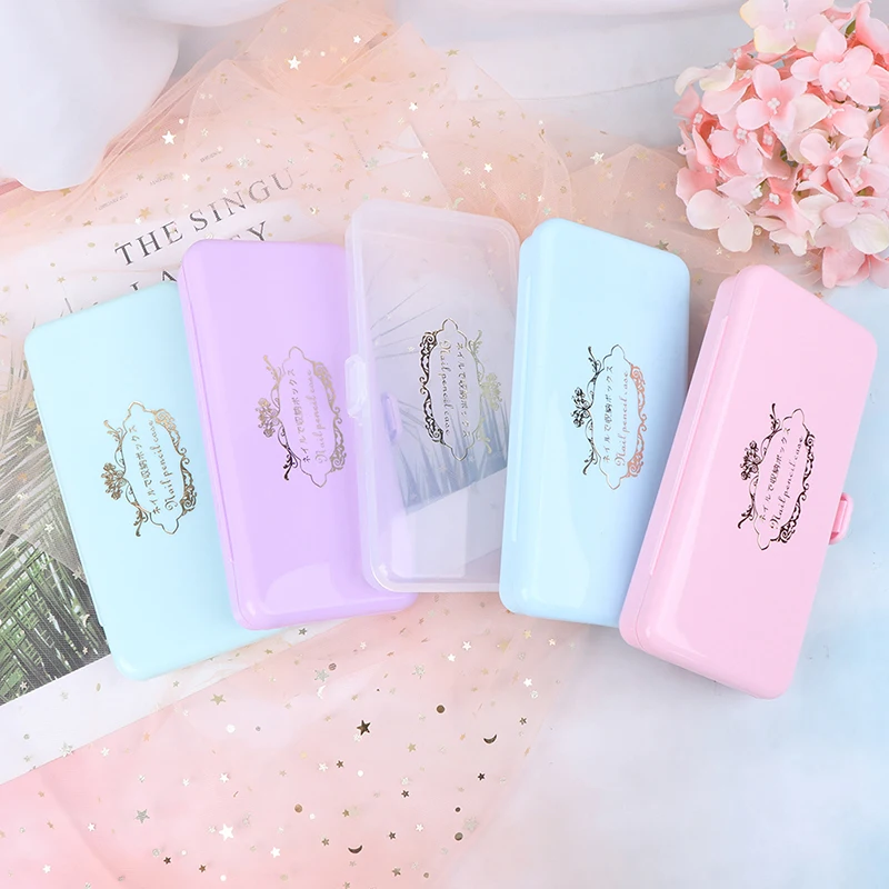 Пинцет кутикулы толкатель кисти ручки для дизайна ногтей пустой держатель Контейнер чехол пластиковый прямоугольный ящик для хранения ногтей для длинных ногтей инструменты