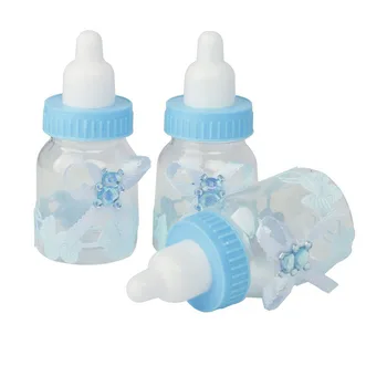 

Hot Sale 5X Baby Christening Birthday Gift Practice Creative Party Favors Candy Box Bottle Milk Bottle accessories for kids Blue