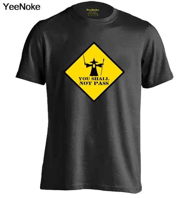 us 18 8 gandalf you shall not pass warning sign mens womens retro t shirt design tees in t shirts from mens clothing on aliexpress com alibaba retro t shirt design