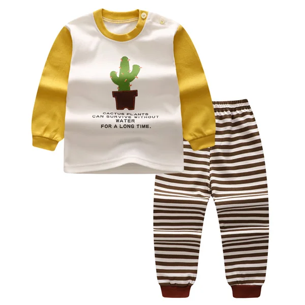 2 предмета, осенняя одежда для маленьких девочек футболка с длинными рукавами+ штаны Повседневная одежда костюм для новорожденного, одежда для маленьких девочек и мальчиков - Цвет: G03