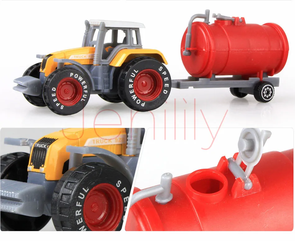 2 шт./лот Мини Сплав инженерный автомобиль трактор игрушка фермеры модель грузовика классический автомобиль игрушечные машинки для детей мальчик oyuncak