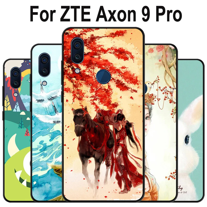 

For ZTE AXON 9 PRO Case For ZTE AXON 9 PRO Case cartoon Soft Silicone TPU Case 6.21'' For ZTE A2019 Pro A2019Pro Phone Cases