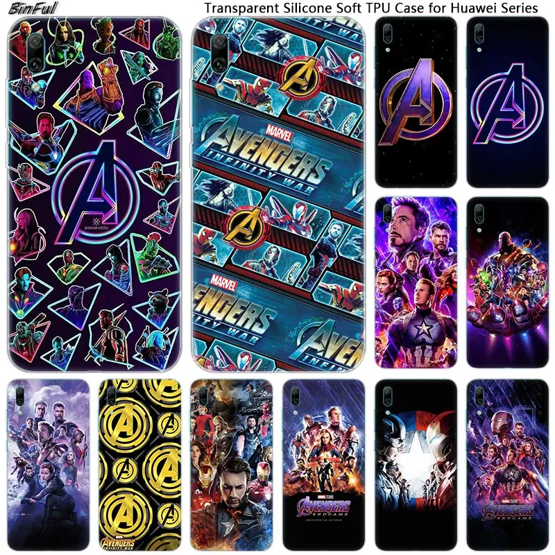 

Marvel Avengers Infinity War Soft Silicone Phone Case for Huawei Mate 10 20 Lite Pro Enjoy 9S Y9 Y7 Y6 Y5 2019 2018 Pro 2017