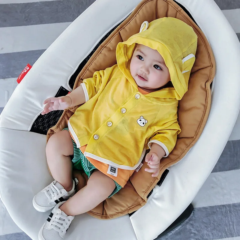 New Summer & Autumn Children Baby Boy Girls Jackets Casual Hooded Kids Outerwear Coats Yellow
