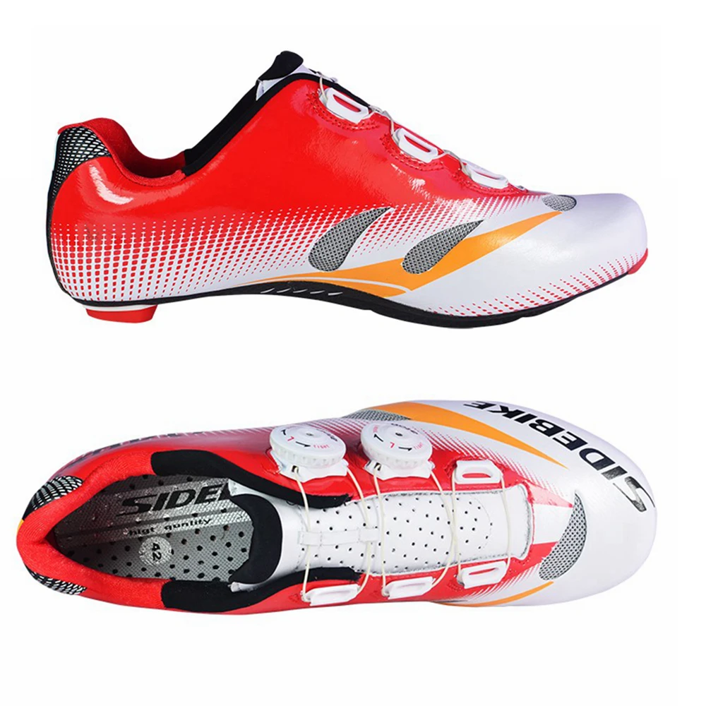 Zapatos de Ciclismo de carretera de fibra de carbono para hombre Zapatos de bicicleta de carretera de bloqueo automático transpirable zapato de bicicleta Sapatilha Ciclismo de carretera