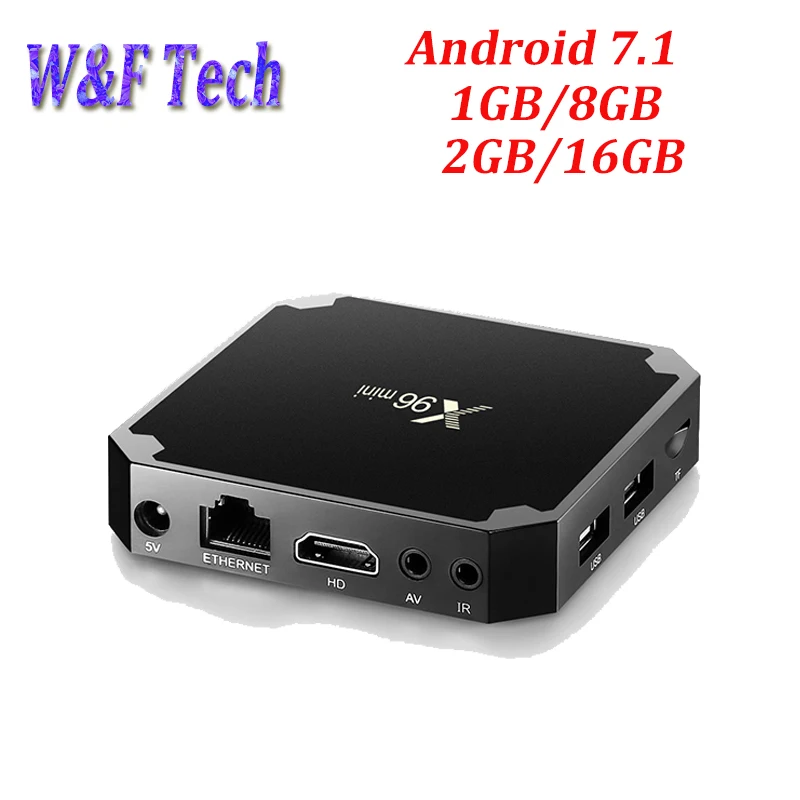 20 шт. X96 Мини ТВ приставка на базе Android Box Amlogic S905W 4 ядра Android 7,1 1 Гб 8 2,4 г Wi Fi к Smart Media Player 2 16 Декодер каналов кабельного телевидения