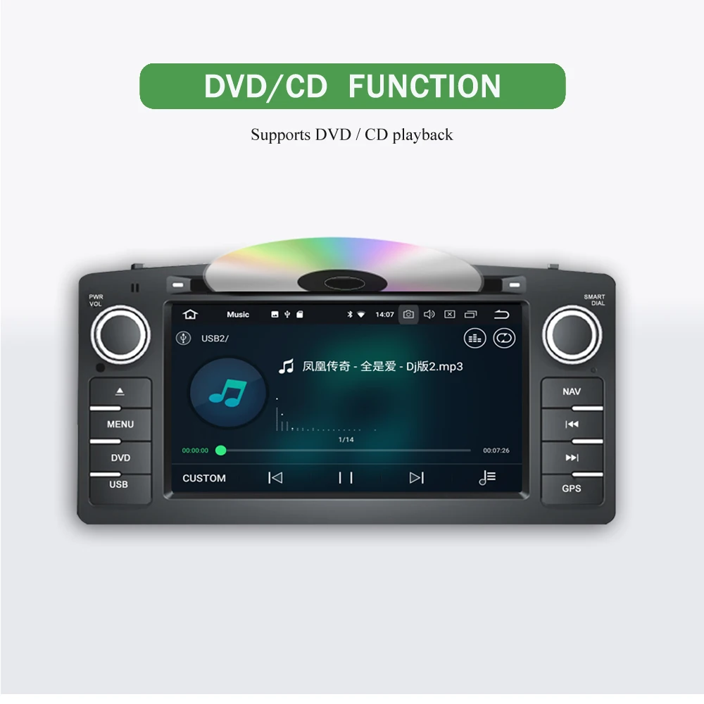Flash Deal Bonroad 2 Din Car Multimedia Player For Corolla E120 BYD F3 Video GPS Wifi Radio 4G  MP3 Touch Screen 10