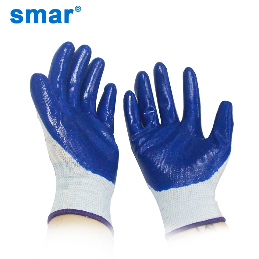 

Smar 5 Pairs Garden Women Non-Slip Housework Cleaning Breathable Gardening Gloves Ladies Outside Use Work Gloves White and Blue