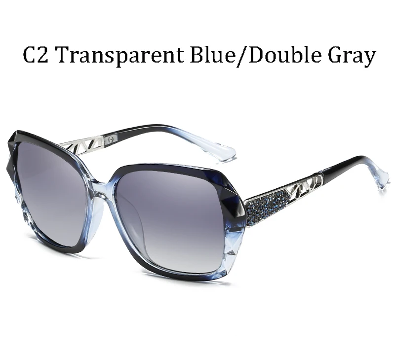 Роскошные брендовые дизайнерские Поляризованные Солнцезащитные очки женские элегантные большие солнцезащитные очки для женщин призматические очки UV400 Oculos De Sol женские