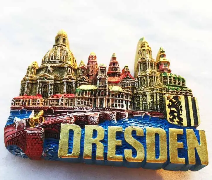 Дрезден Германия туристический сувенир 3D резиновый магнит на