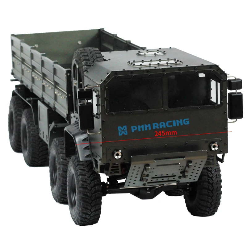 CNC алюминиевый сплав 1/10 RC Гусеничный 8X8 военный грузовик внедорожный автомобиль