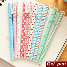 10 шт./лот узор любовь гелевая ручка Новинка zakka coloridas canetas Escolar Канцтовары офисные материалы для школы 6256