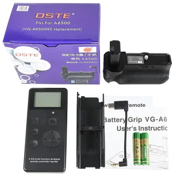 

DSTE VG-A6500 Battery Grip + Remote Control + Connect cable +2x Rechargeable Batteries AA Battery for Sony A6500 Camera.