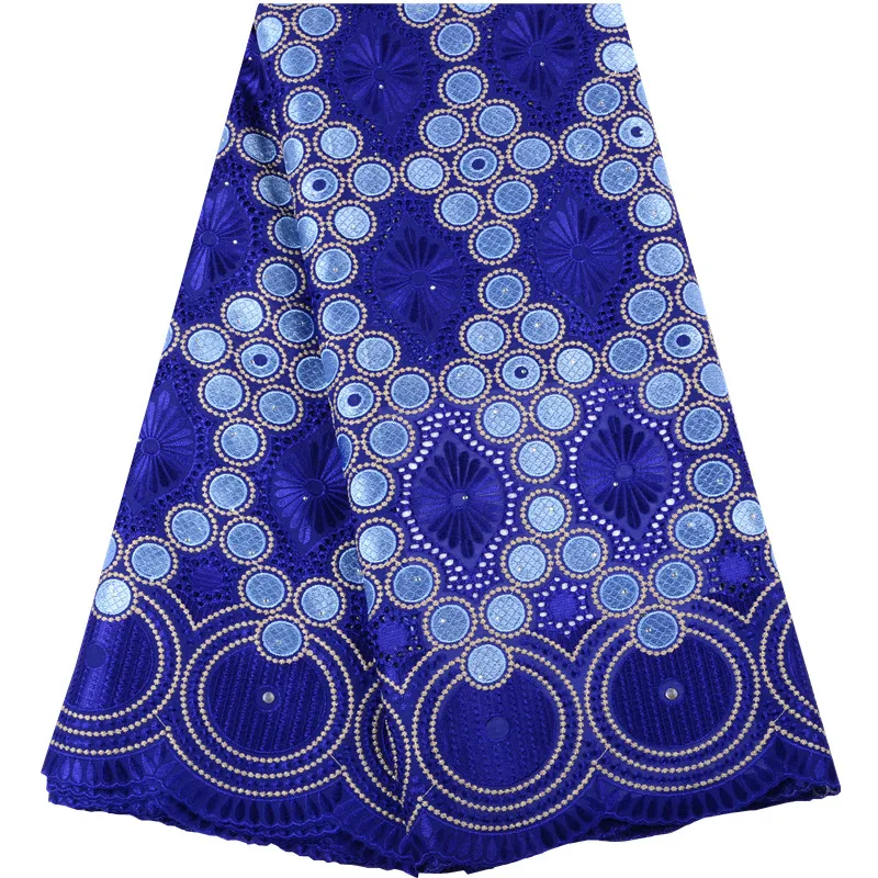 

Blue Color New Design Hot Sale Nigerian Lace Fabric Fashion African Swiss Voile Lace In Switzerland High Quality 1468